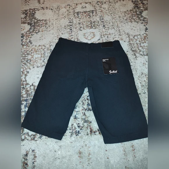 Switch Remarkable Men's Black Jeans Shorts